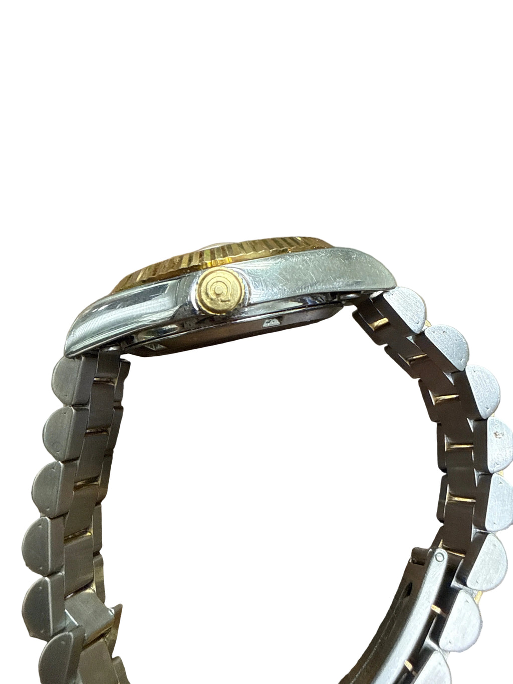 [黑金羅馬狗牙圈] Vintage Cyma 1862 司馬金剛戰神｜瑞士 ETA 2824-2 自動名機 (停秒透底)・經典 Boy Size 32mm・立體金色羅馬字・原廠間金五珠帶 (16.5cm)