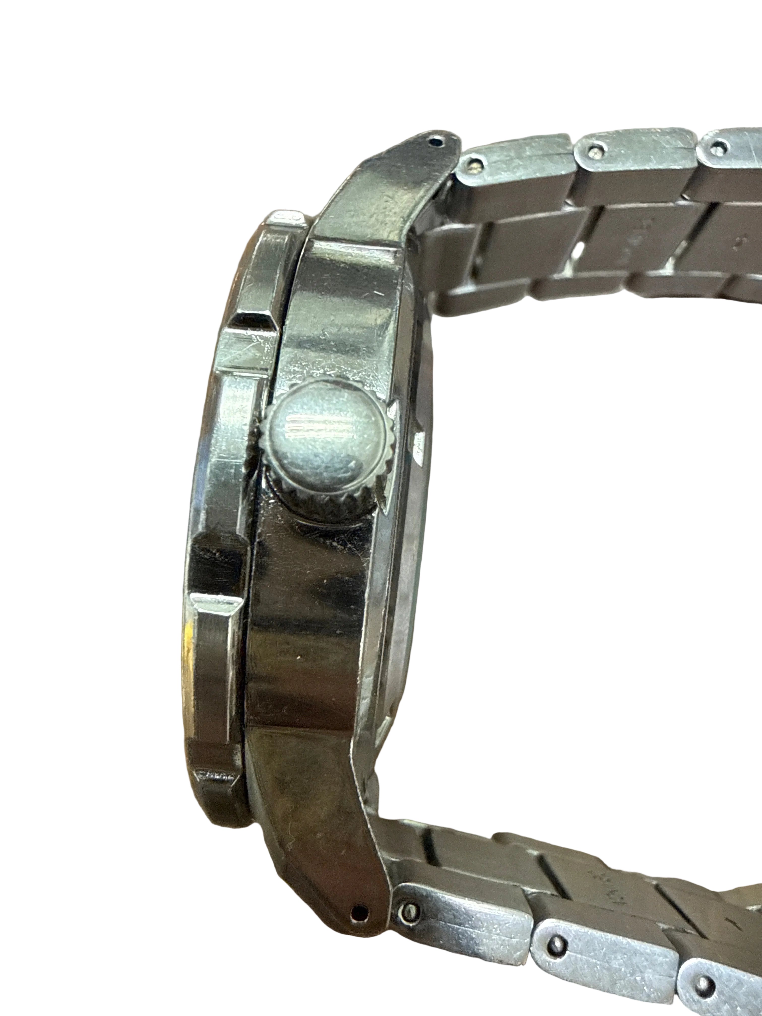 [45mm 重裝怪獸潛水王] Seiko 5 Sports 舊五標 100M 水鬼｜日本 4R36 機芯 (支援手上鏈+停秒)・鋼色單向外圈・棒棒糖夜光針・原裝折疊扣鋼帶 (16.5cm)