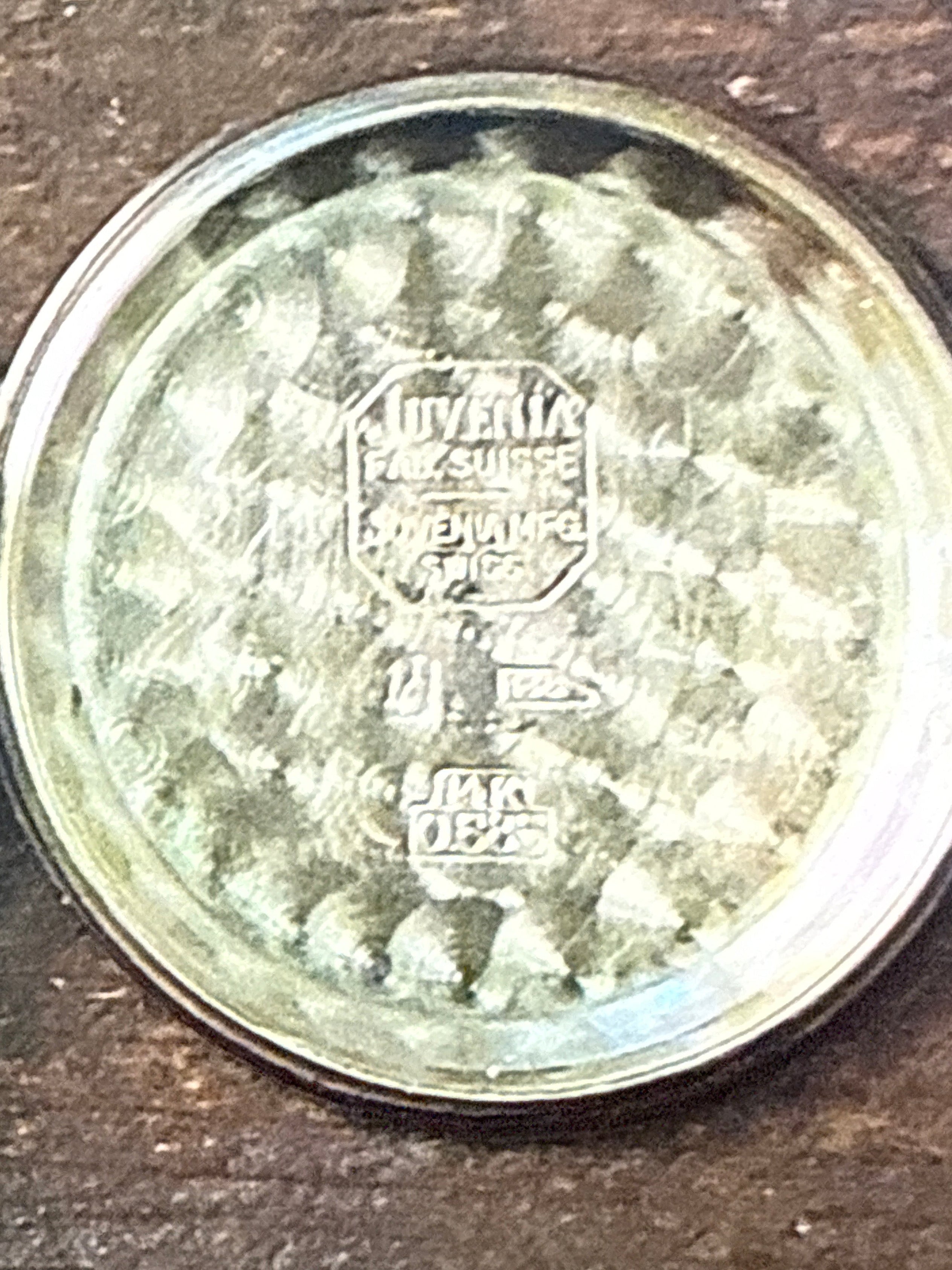 [14K全實黃金] 1950s Vintage Juvenia 尊皇頂級正裝錶｜雙層唱片紋面・金字塔立體字釘・瑞士 ETA 1080 珍珠紋打花名機 (配防磁內蓋)・原廠包金扣