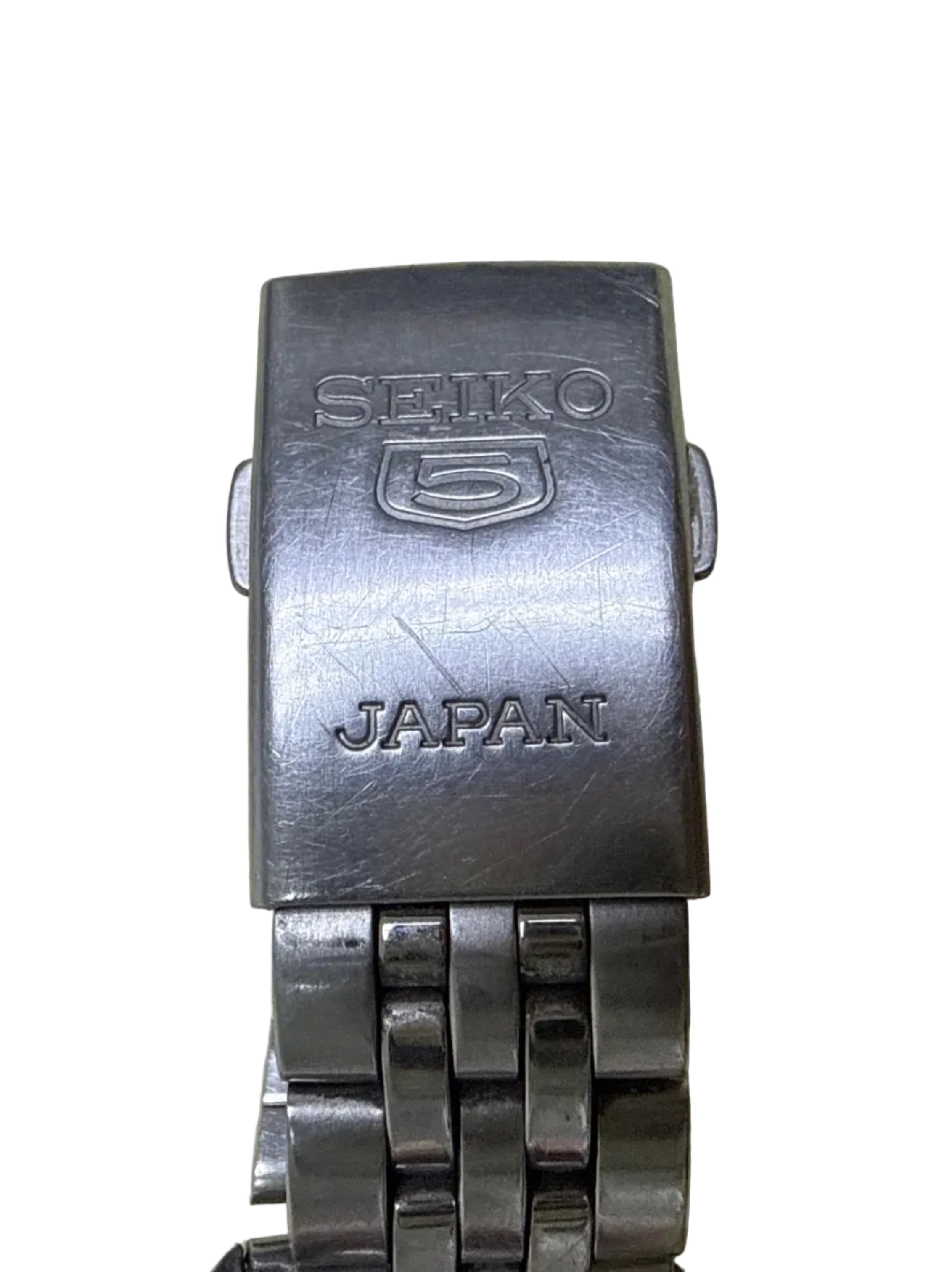【商品標題 Title】 [Made in Japan] Seiko 5 經典五號自動雙曆鋼錶 - 日本製造 Cal. 7S26 21石名機 / 雙層同心圓面 / 羅馬字時標 / 原裝五珠鋼帶 (16.5cm)