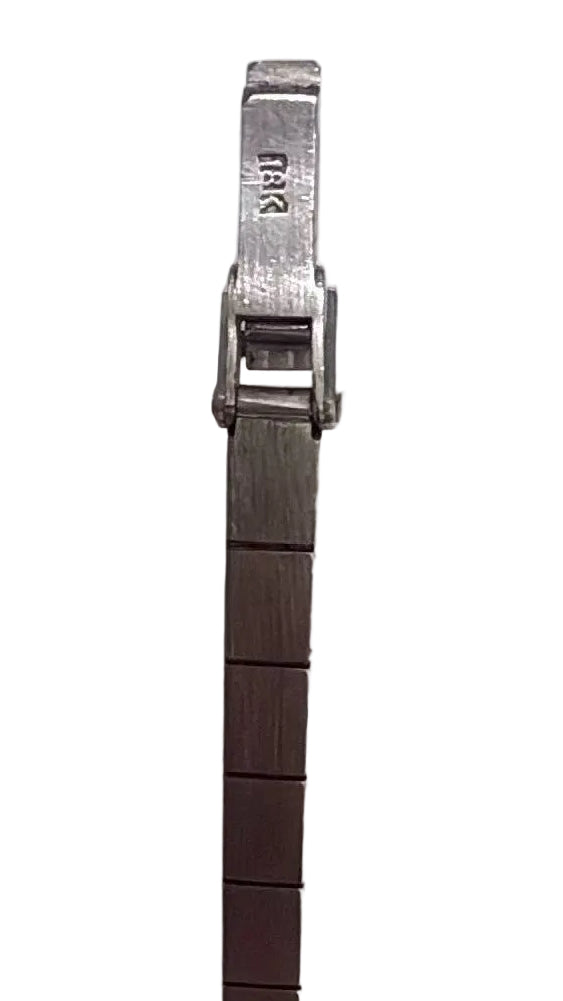 ⁠【周大福手工訂製全鑽手鐲】1960s 勞力士 Rolex Precision 18K白金晚裝腕錶 24粒天然美鑽圈 CTF梯方鑽藤蔓手鐲 (總重21.93g / 總長16cm) 瑞士原廠手動名芯⁠