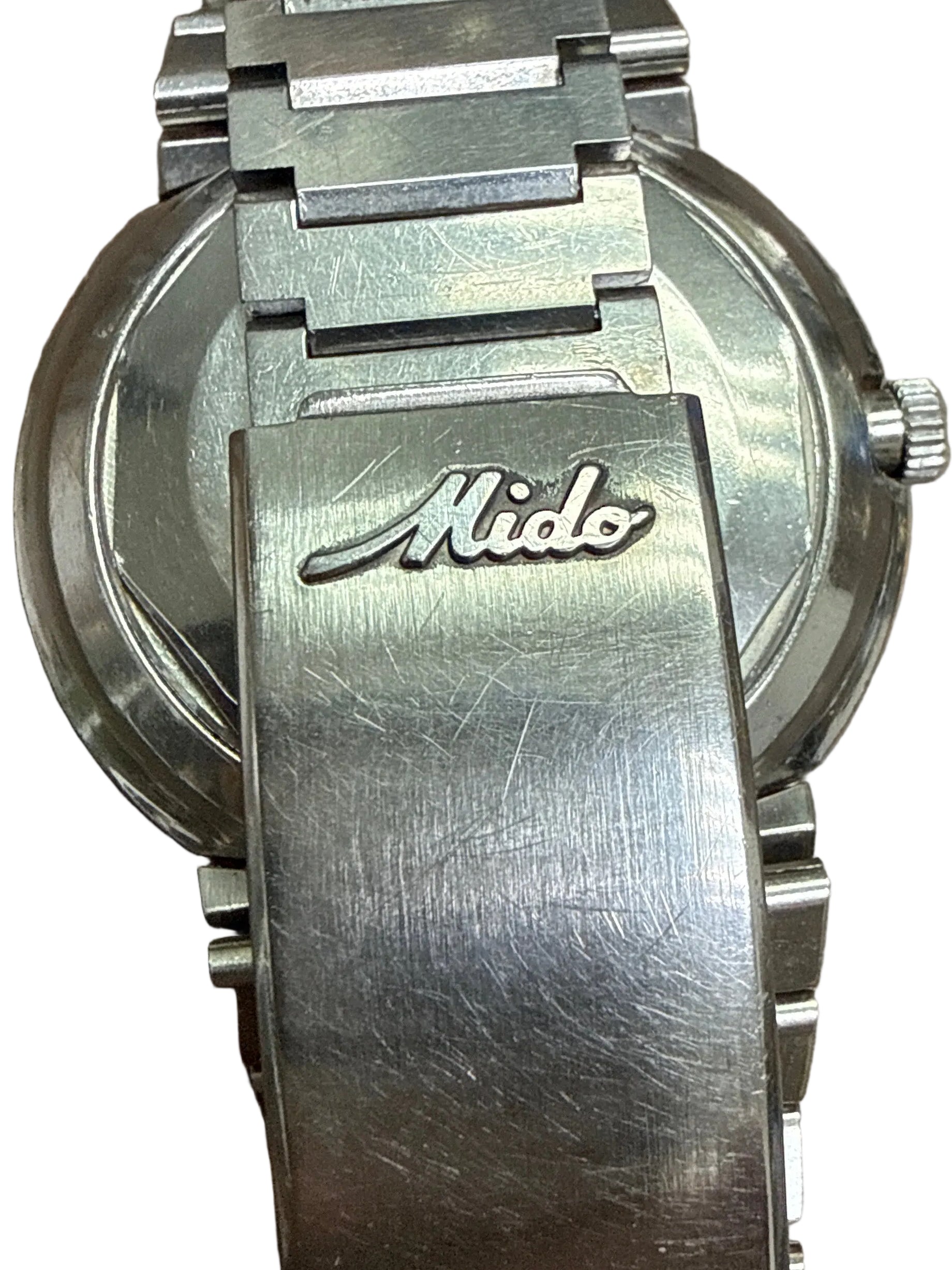 [36000超高頻天文台] 1970s Vintage Mido 美度 Commander 坦克鋼帶腕錶 - 瑞士原廠 ETA 2837 / 雙曆連體窗 / 原裝坦克車鋼帶 / 簽字霸的