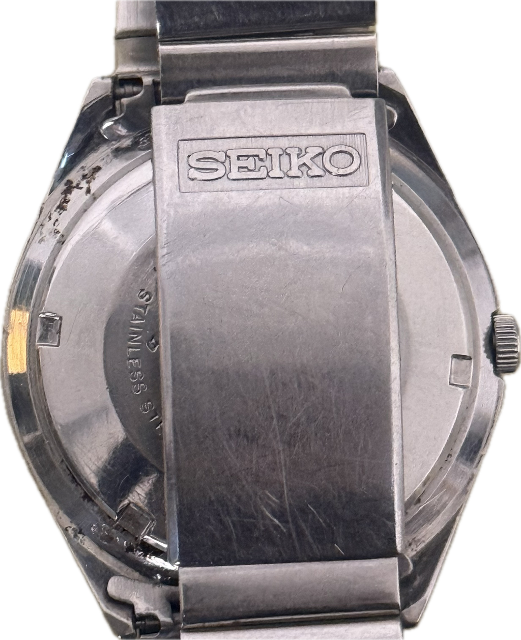 [第二精工舍閃電標] Vintage 1970s Seiko 6309 經典咕臣雙曆｜罕見英倫風直條紋面・日本原裝 Cal. 6309 自動名機・原裝長鋼帶 (手圍18.5cm)