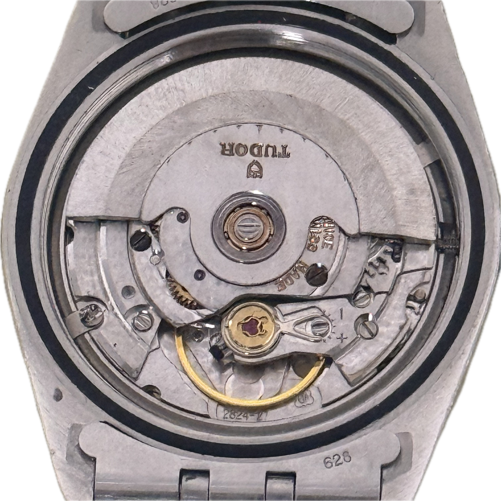 [稀有銀布紋面] Vintage Tudor Prince Oysterdate 74000｜配原廠 Tudor 實心五珠鋼帶 (18cm)・Rolex 蠔式底蓋・ETA 2824-2 自動名機 (擺幅 270°+)・特殊銀麻布紋盤