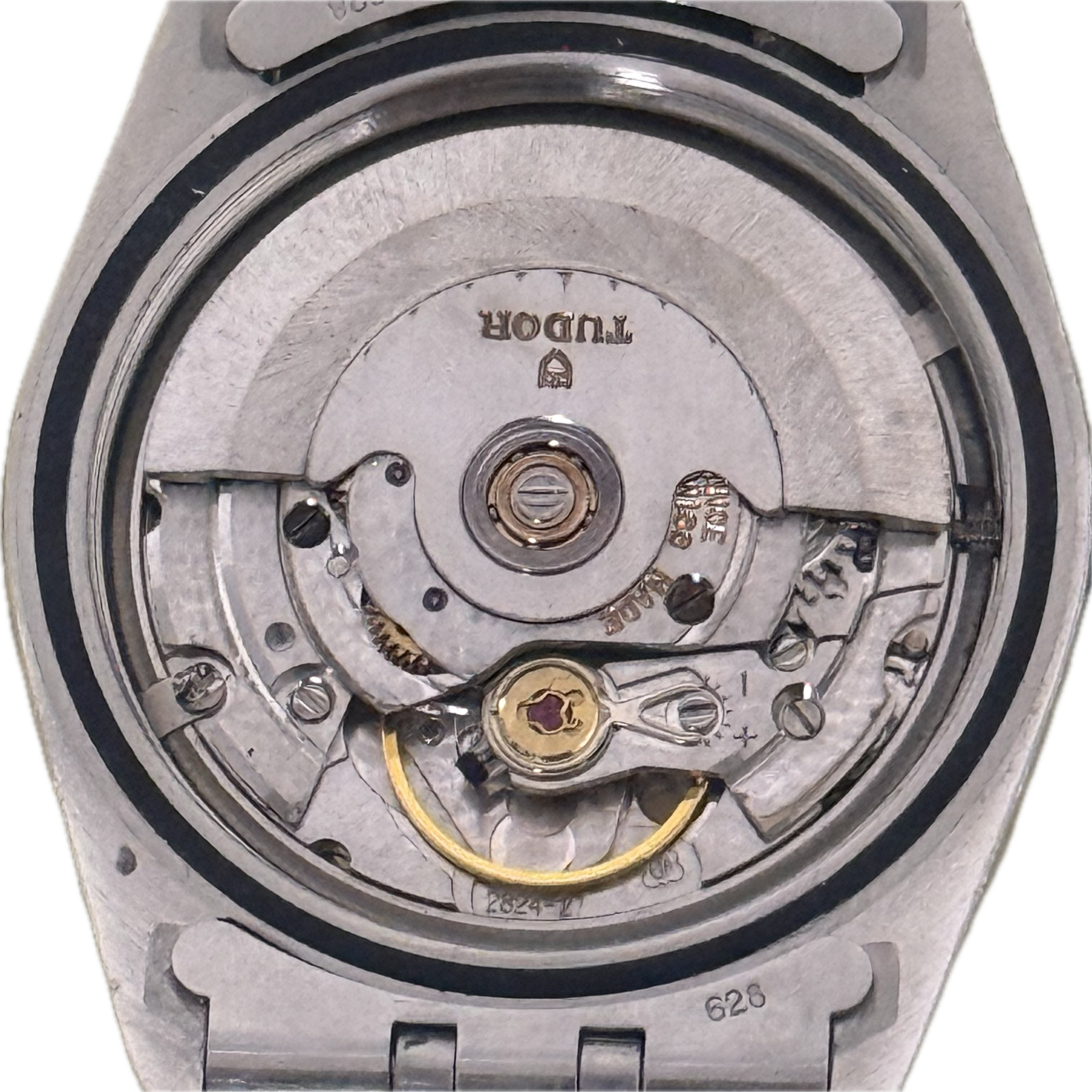 [稀有銀布紋面] Vintage Tudor Prince Oysterdate 74000｜配原廠 Tudor 實心五珠鋼帶 (18cm)・Rolex 蠔式底蓋・ETA 2824-2 自動名機 (擺幅 270°+)・特殊銀麻布紋盤