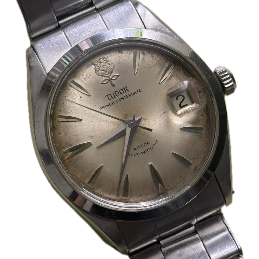 [古董收藏] Vintage Tudor Prince Oysterdate 7966「大花」- 原裝立體大花盤 / Rolex 7205 鉚釘鋼帶 / ETA 2462 自動機芯