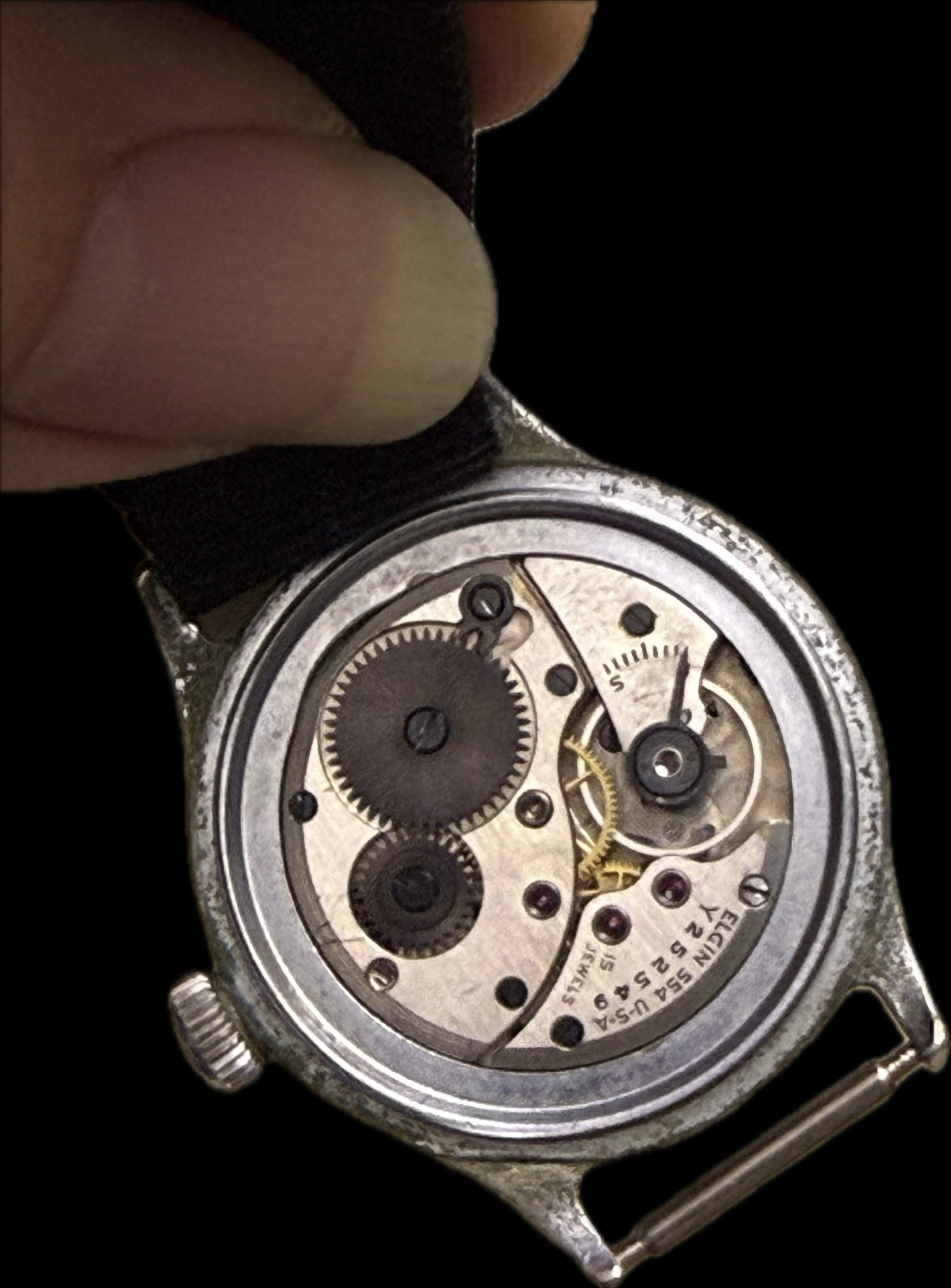 [二戰勝利老兵] Vintage 1945 Elgin Type A-11 美國陸軍航空軍飛行軍錶 - 原裝美製 Cal. 554 機芯 / 幣邊牙圈 / 完整軍規刻印