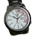 [特色前20分外圈] Seiko 5 經典五號自動雙曆鋼錶 - Cal. 7S26 21石自動機芯 / 純白運動面盤 / 4點位把頭 / 原裝鋼帶 (粗手18.5cm)