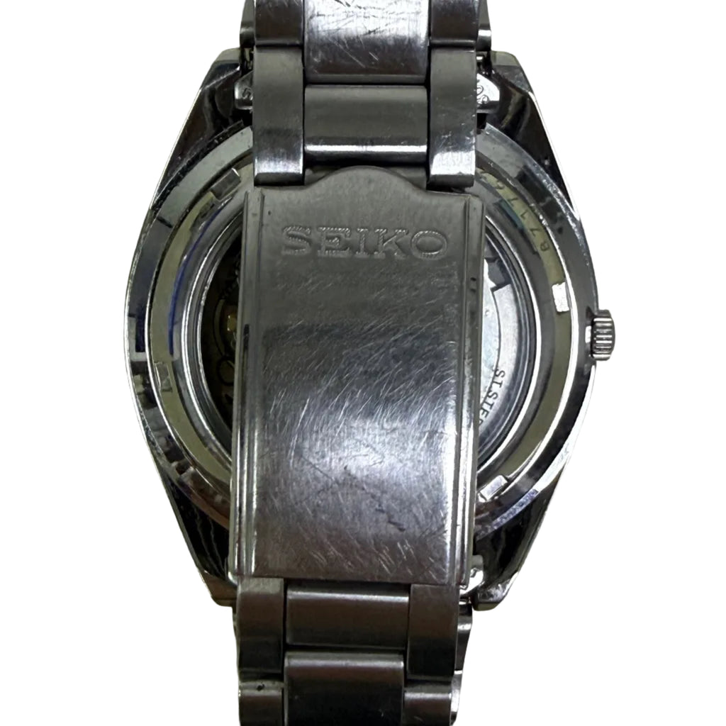 [經典銀白放射面] Seiko 5 經典五號自動雙曆鋼錶 - Cal. 7S26 自動心臟 / 寶劍夜光針 / 分鐘刻度格 / 原裝實心鋼帶 (16.5cm) / 透底
