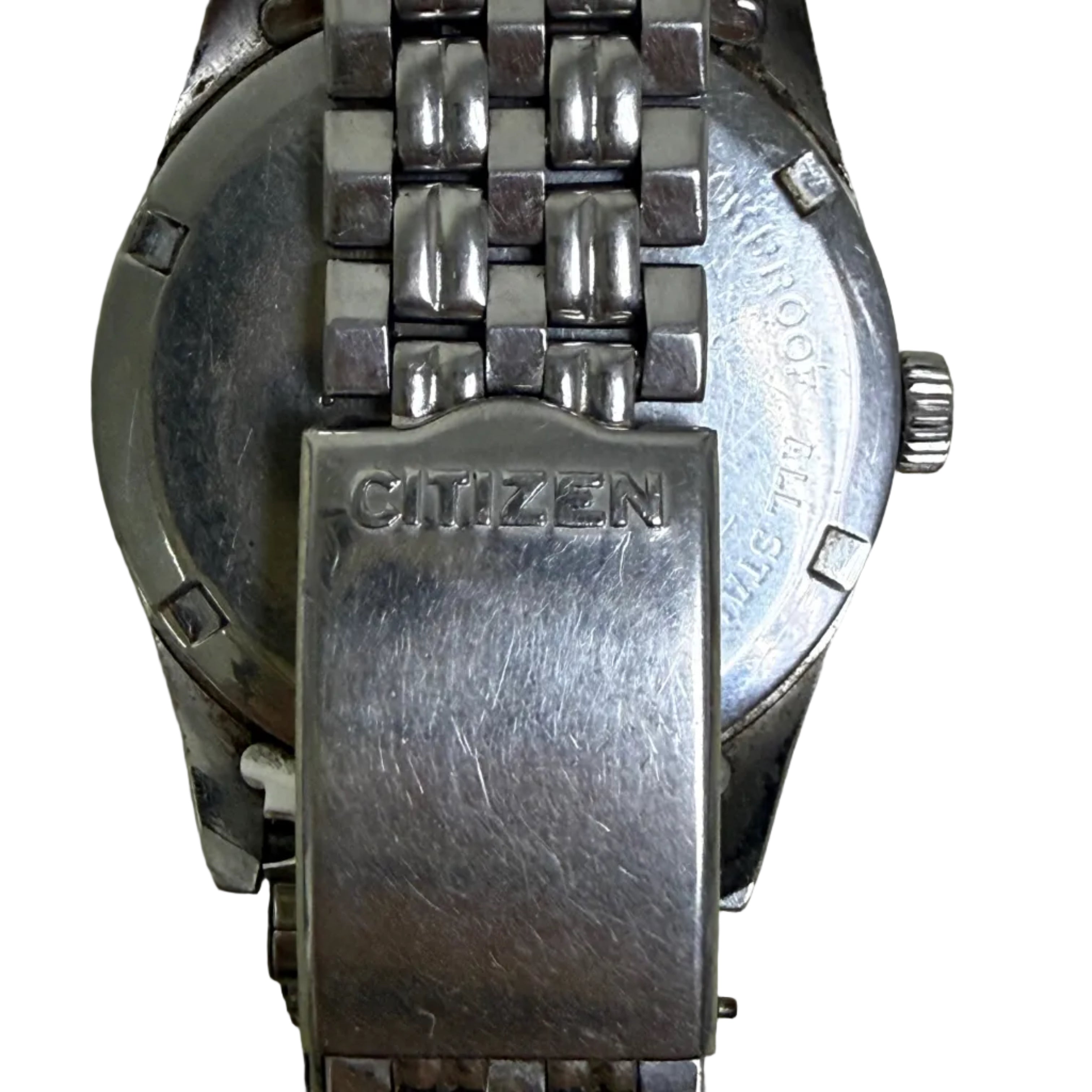 [復古手動上鏈] Vintage 1970s Citizen New Master 21 Jewels - 日本原裝 Cal. 1801 手動機芯 / 銀放射面 / 內放大鏡膠鏡 / 原裝 CTZ 霸的 &amp; 鋼帶 (15cm)