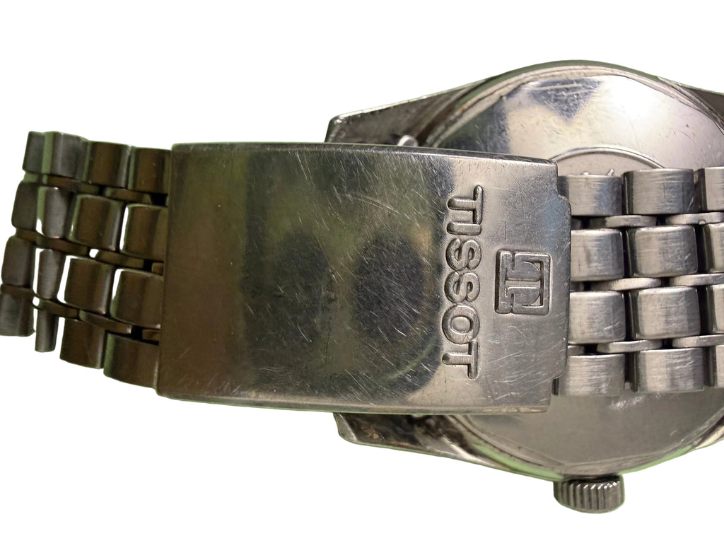 [已售出 SOLD OUT 典藏紀錄] 1960s 瑞士天梭 Tissot T12 鮑魚殼自動機械錶 - 原廠自產 Cal. 784-1 / 立體帆船浮雕底蓋 / 原裝四格磚仔履帶鋼帶 / 星塵氧化面