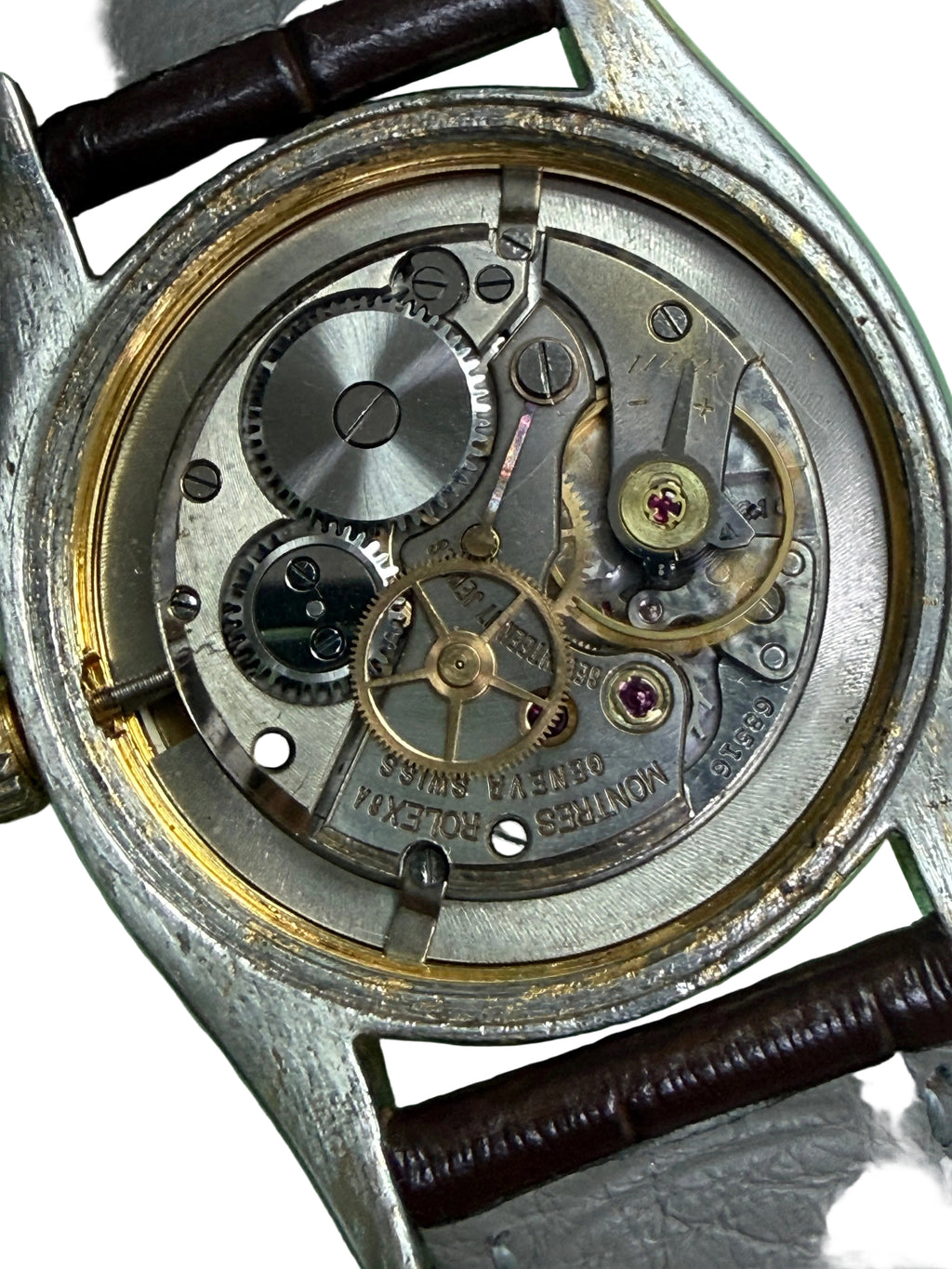 ⁠[已售出 SOLD OUT 典藏] 1956年製 勞力士 Rolex Oysterdate 6494 手動機械錶 - 原裝牛眼面 / 底蓋 IV.56 / 紅黑曆 / Cal. 1210 / 附原裝包金扣 / 已換新放大鏡膠鏡⁠
