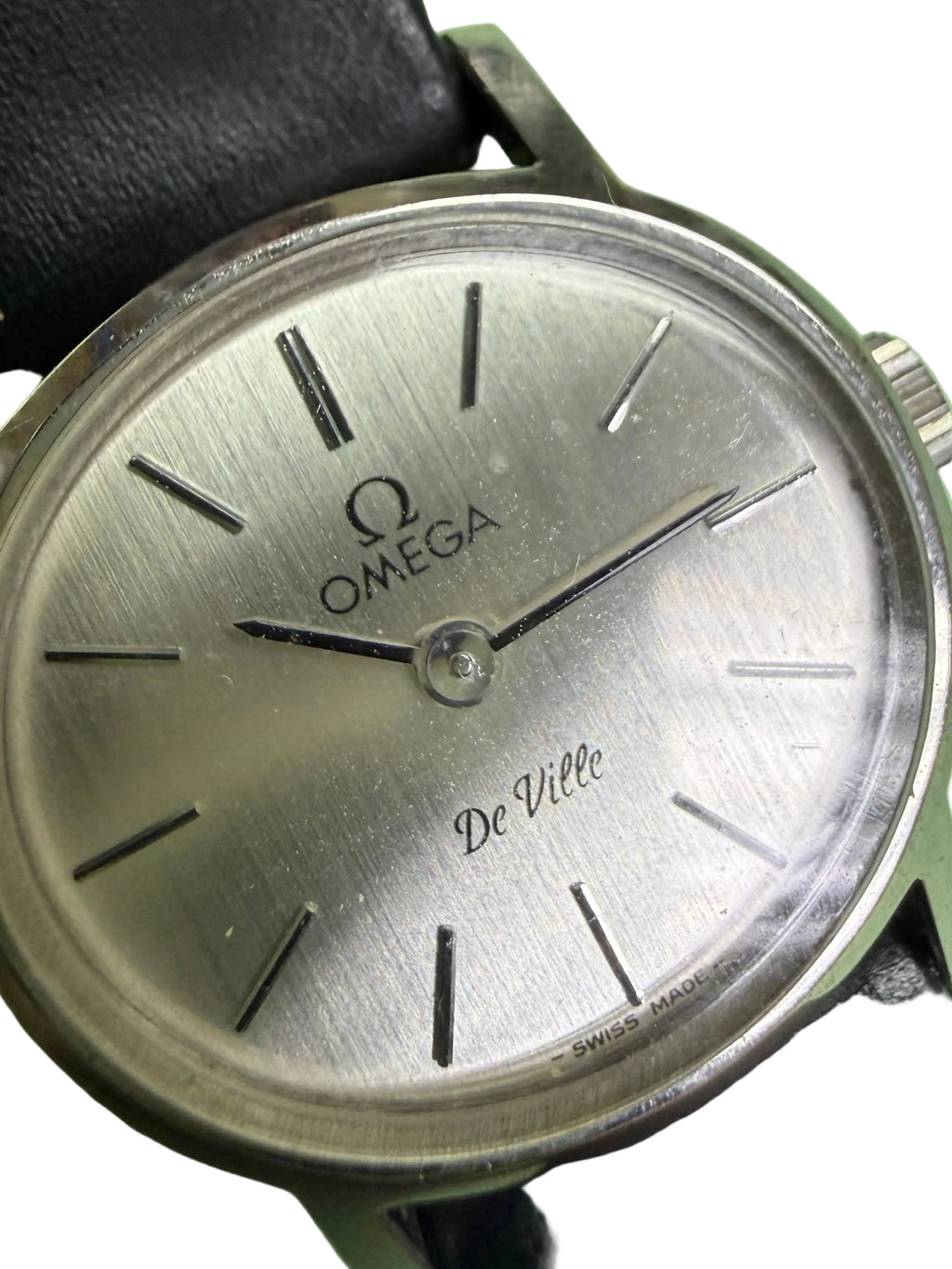 [已售出 SOLD OUT 典藏紀錄] 1970s 瑞士歐米茄 Omega De Ville 超薄手動機械錶 - 原廠 Cal. 625 名芯 / 全原裝吊牌紙牌齊 / 垂直絲光拉絲面 / 極簡黑鉛筆針