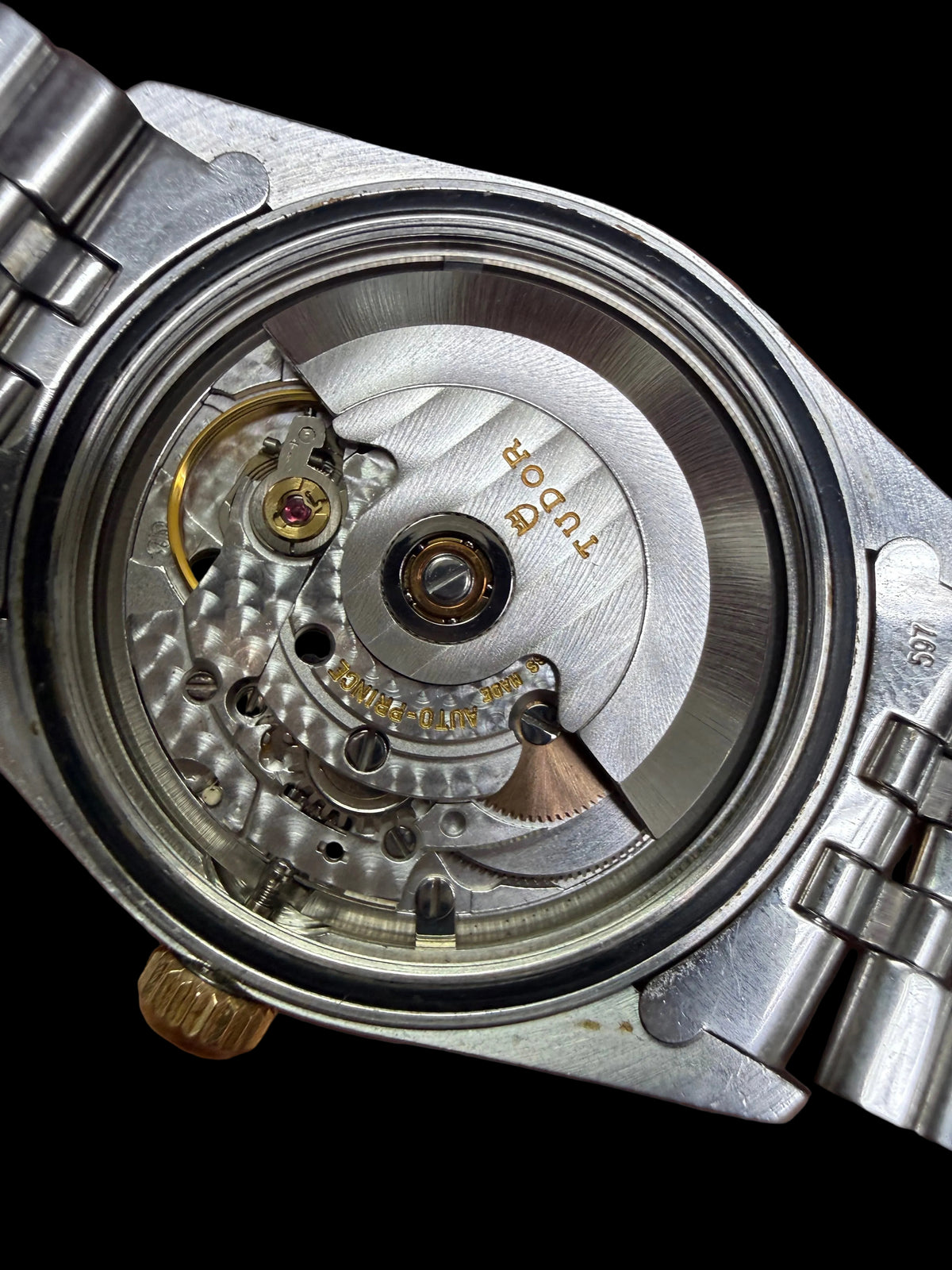 ⁠[今日重頭戲・勞底勞把] 1990s 帝舵 Tudor 74033 半金機械錶 - 18K金狗牙圈 / 原裝勞力士皇冠把&底蓋 / 白面羅馬10包石 / 齊原裝五珠包金帶 / 偏振0.0ms / HK$9,800⁠