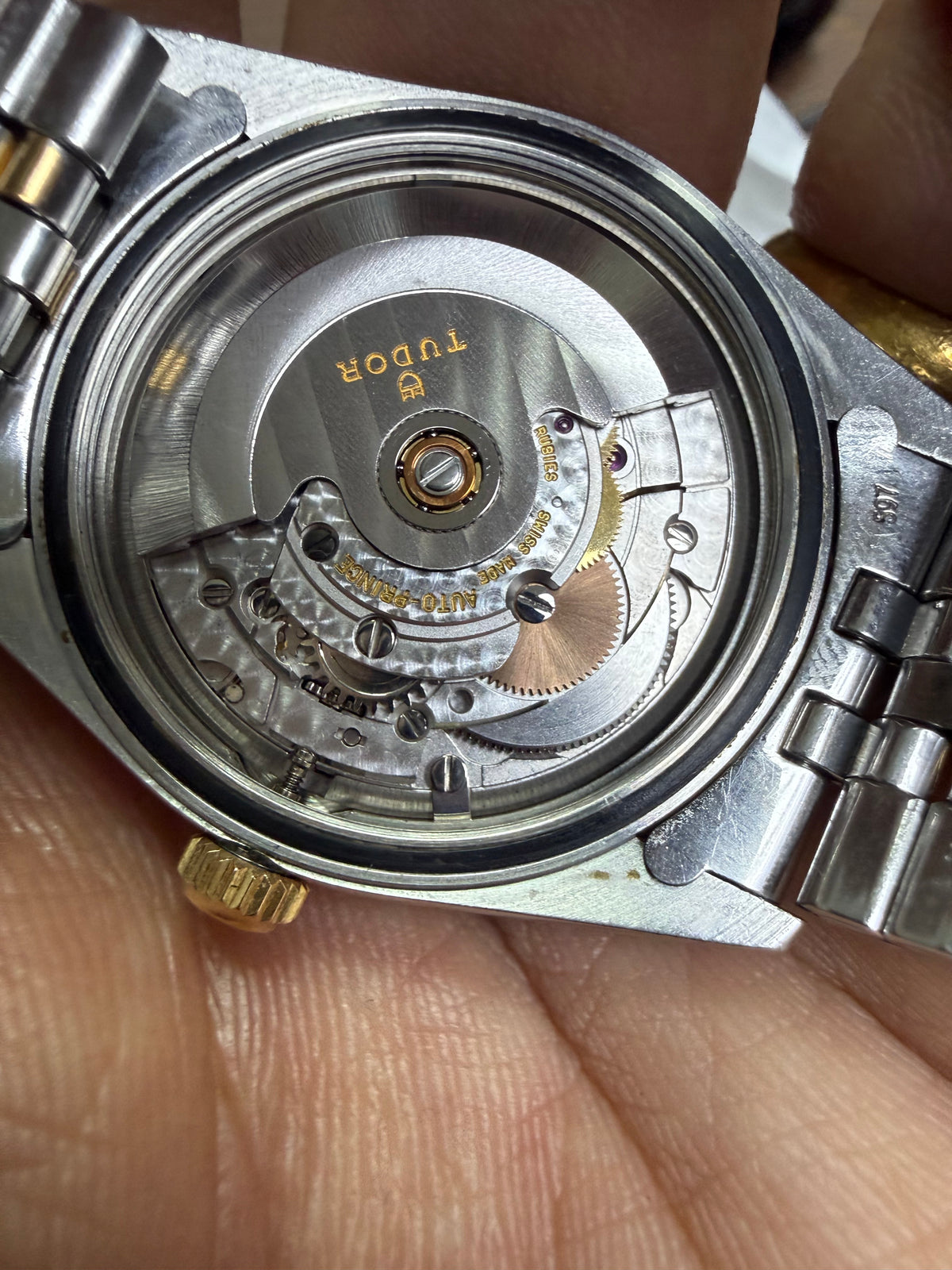 ⁠[今日重頭戲・勞底勞把] 1990s 帝舵 Tudor 74033 半金機械錶 - 18K金狗牙圈 / 原裝勞力士皇冠把&底蓋 / 白面羅馬10包石 / 齊原裝五珠包金帶 / 偏振0.0ms / HK$9,800⁠