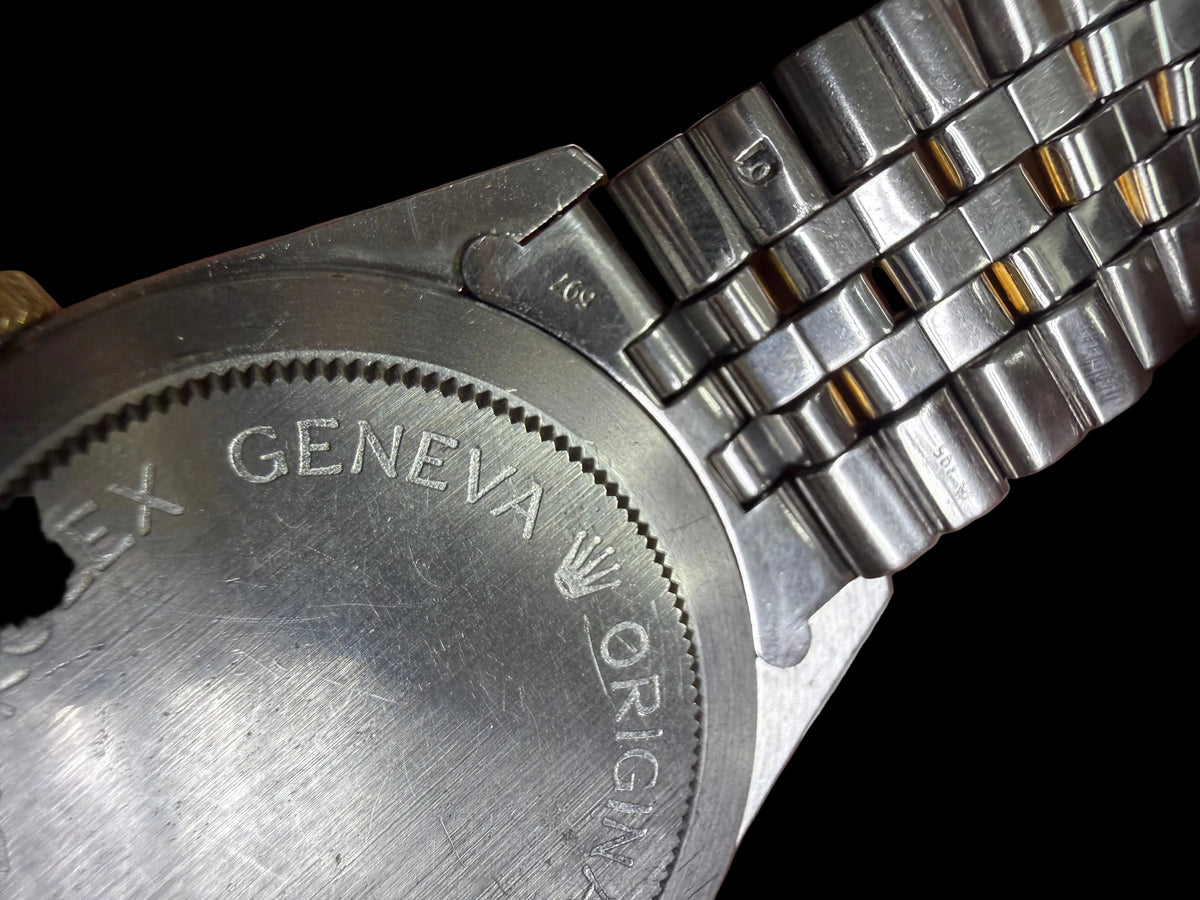 ⁠[今日重頭戲・勞底勞把] 1990s 帝舵 Tudor 74033 半金機械錶 - 18K金狗牙圈 / 原裝勞力士皇冠把&底蓋 / 白面羅馬10包石 / 齊原裝五珠包金帶 / 偏振0.0ms / HK$9,800⁠