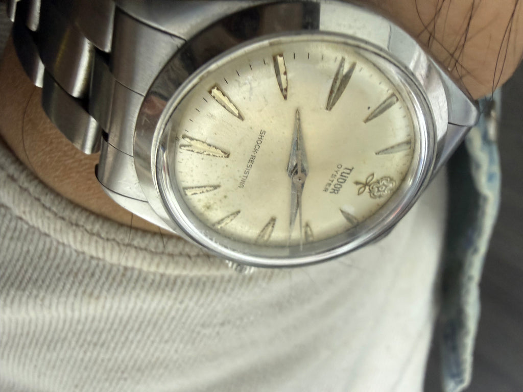⁠[立體大花・勞底勞把] 1960s Tudor Oyster 7984 帝舵大玫瑰手動機械錶 ETA 1156 箭頭釘 配7835鋼帶⁠