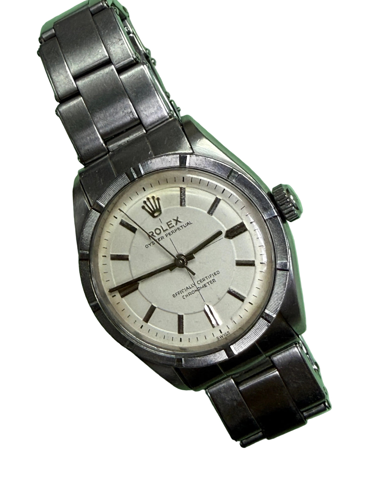 ⁠Rolex 6569 Oyster Perpetual 1950年代 古董勞力士 1030 蝴蝶陀 原裝 7205/6635 伸縮鉚釘帶 34.5mm 中古名錶⁠