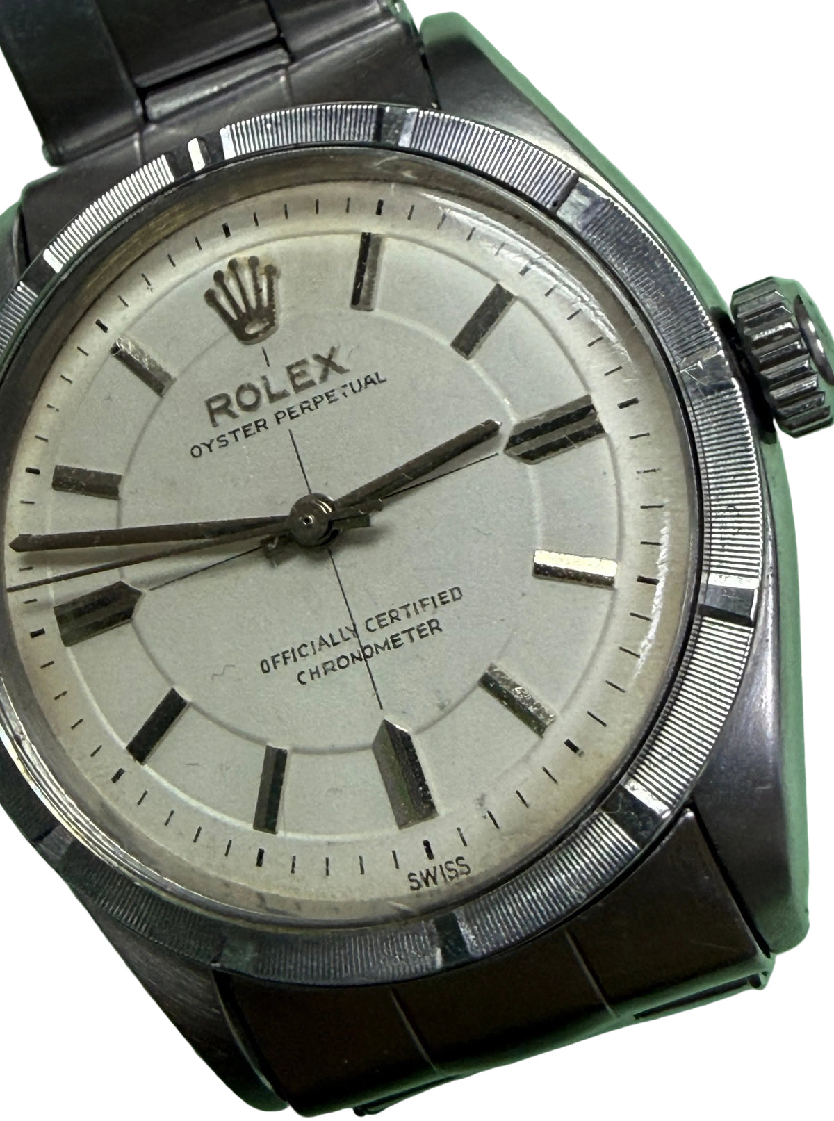 ⁠Rolex 6569 Oyster Perpetual 1950年代 古董勞力士 1030 蝴蝶陀 原裝 7205/6635 伸縮鉚釘帶 34.5mm 中古名錶⁠