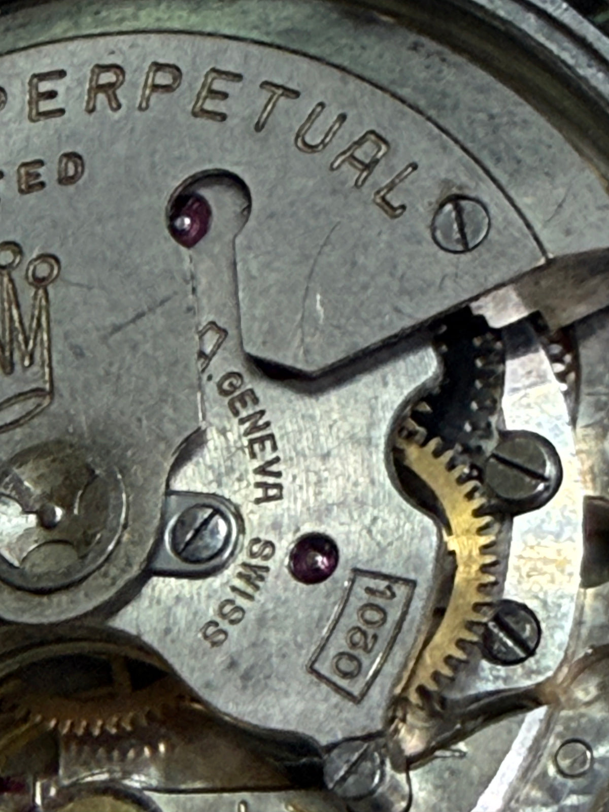 ⁠Rolex 6569 Oyster Perpetual 1950年代 古董勞力士 1030 蝴蝶陀 原裝 7205/6635 伸縮鉚釘帶 34.5mm 中古名錶⁠