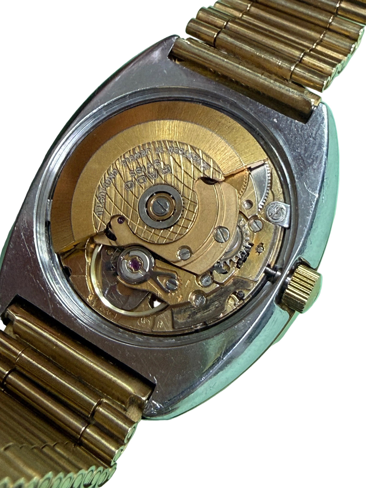 ⁠【經典垂直雙曆・黑沙金鑽】瑞士雷達 Rado DiaStar 鎢鋼金殼 早期 ETA 2836-1 鍍金機芯 原裝金鋼帶 35mm⁠
