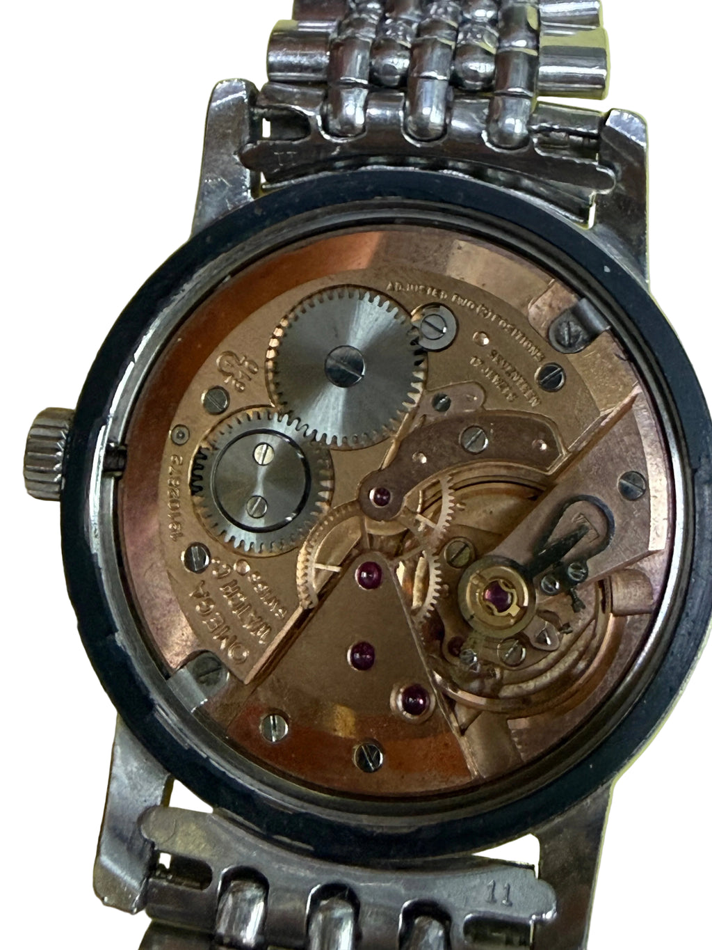 ⁠【全原裝米粒鋼帶・紅銅名芯】1960s 瑞士歐米茄 Omega Seamaster 海馬 Cal.610 手動機械錶 32.5mm 銀幕拉絲面⁠