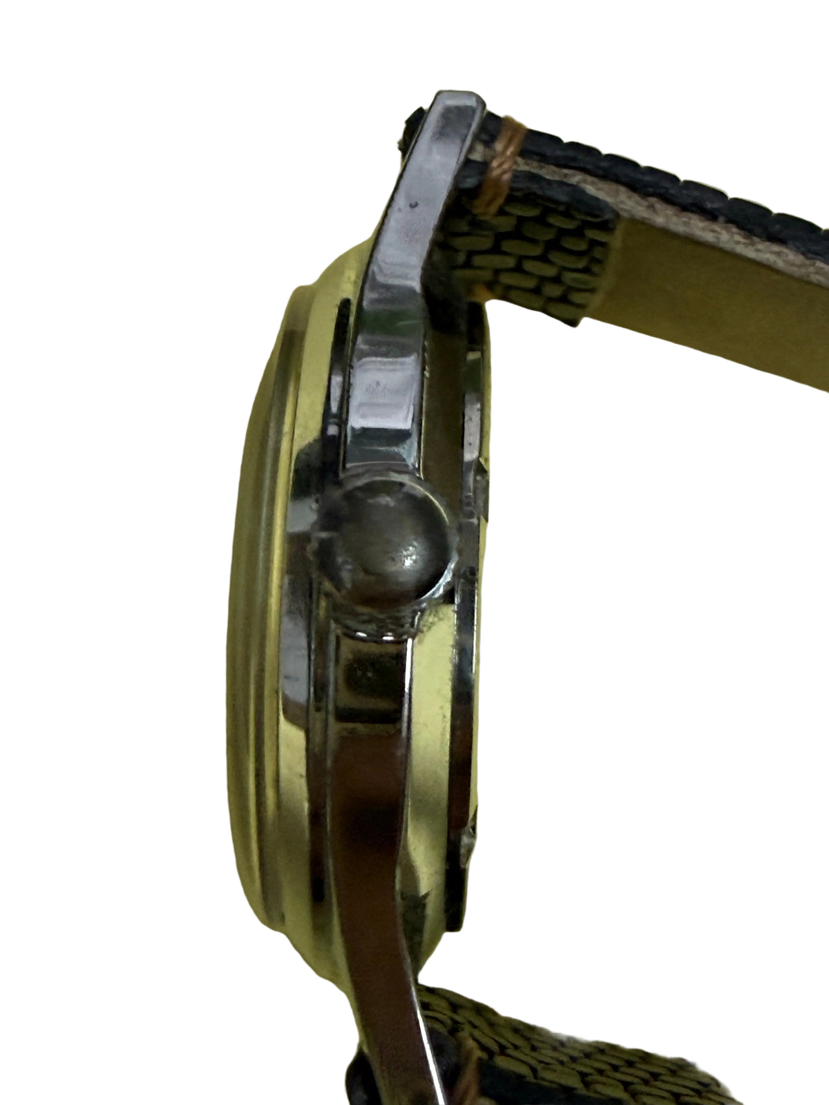 ⁠【雙圈黑膠唱片紋・波浪雕花面】瑞士豪利時 ORIS Ref. 7305 手動上鏈機械腕錶 原廠Cal. 740名芯 箭頭紅秒針 金色柳葉針 29mm⁠