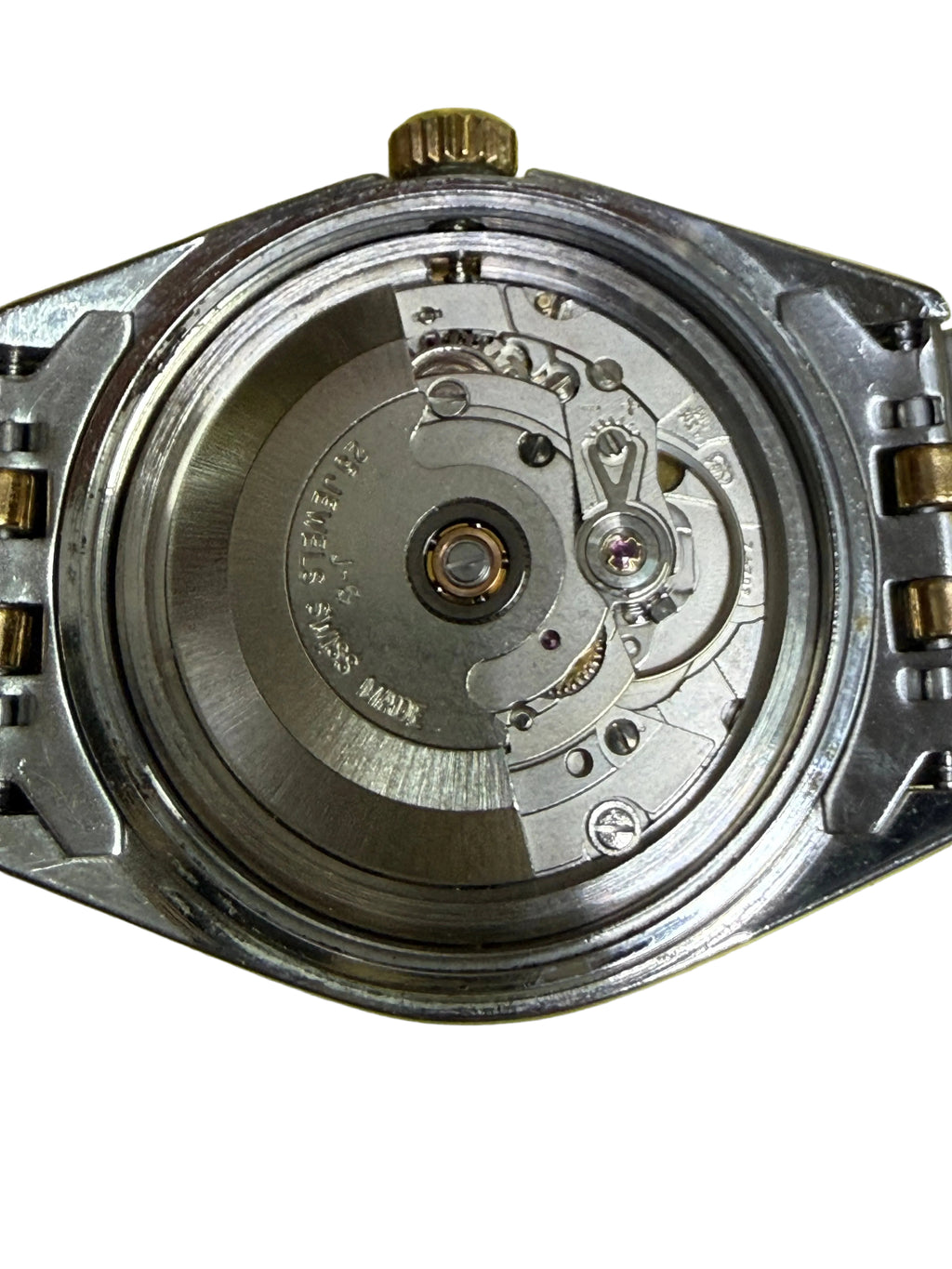 ⁠【經典金銀潤牙圈・瑞士ETA 2824-2名芯】瑞士依度 EDOX Datejust 致敬款 自動機械腕錶 35.5mm 香檳金面 旋入式鎖把 原裝五珠金鋼帶⁠