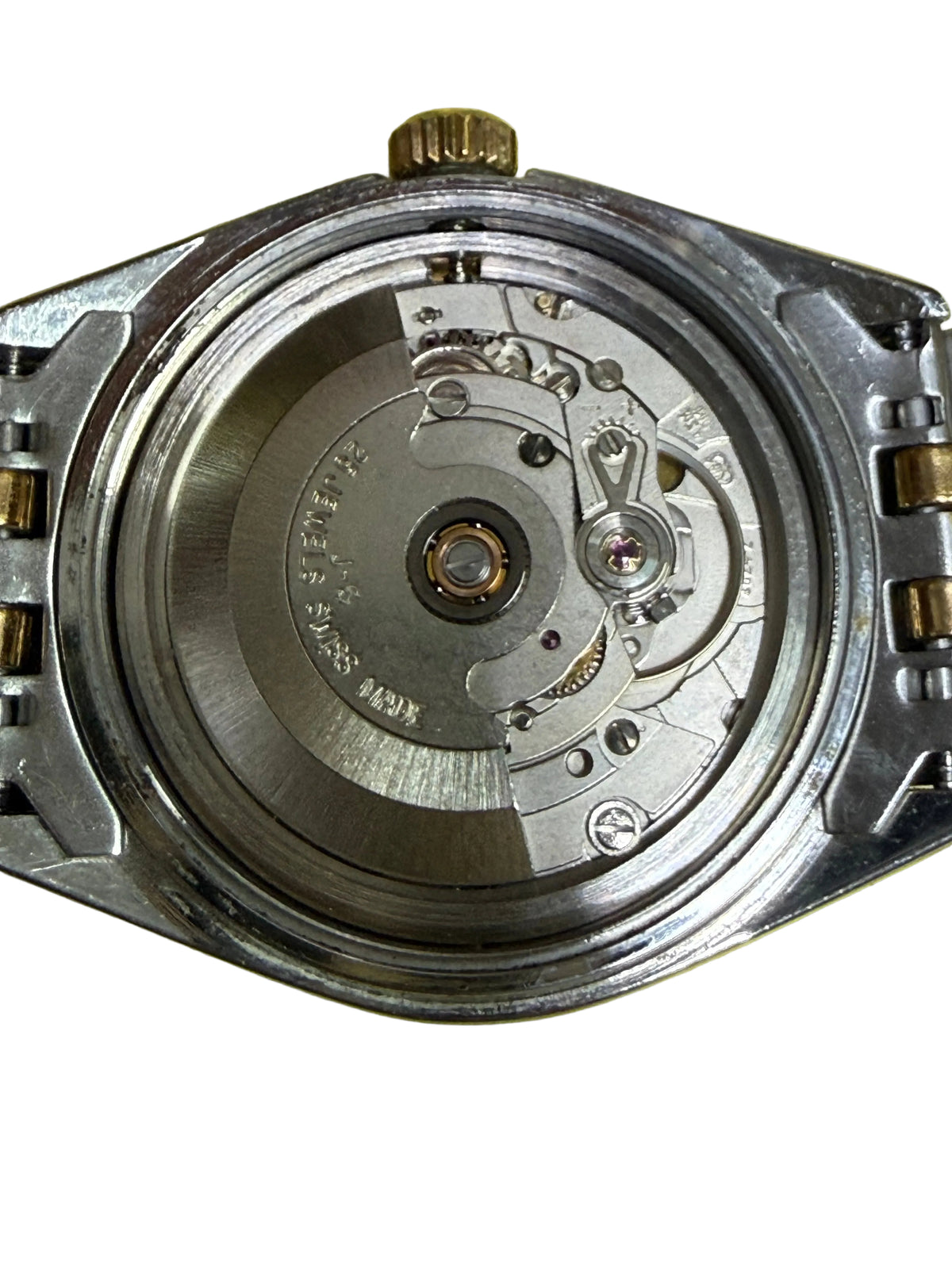 ⁠【經典金銀潤牙圈・瑞士ETA 2824-2名芯】瑞士依度 EDOX Datejust 致敬款 自動機械腕錶 35.5mm 香檳金面 旋入式鎖把 原裝五珠金鋼帶⁠