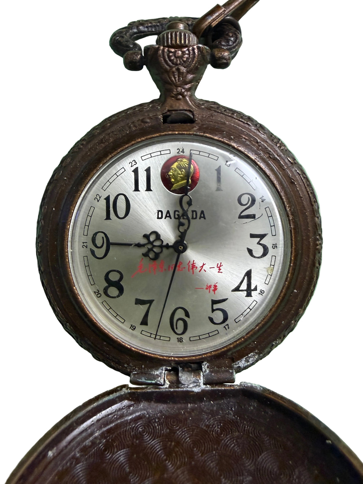 【時代藏品・包洗油秒殺】毛澤東誕辰一百週年紀念 雙蓋獵錶 42mm 手動上鏈懷錶（17鑽機芯／工坊深層保養／附原裝吊鏈）