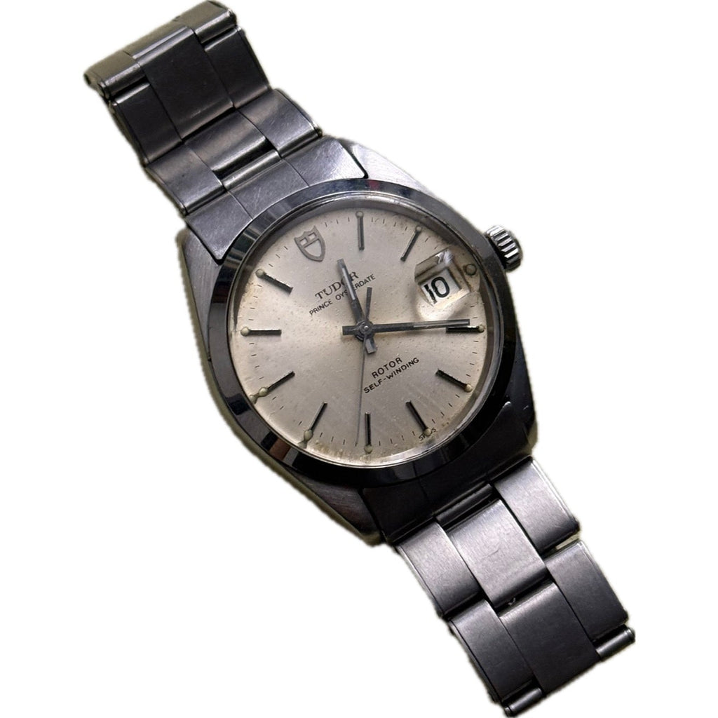 [帝舵入門] Vintage Tudor Prince Oysterdate 90520 - 斯文銀白拉絲面 / Rolex 鎖霸底蓋 / 高頻 ETA 2784 自動機芯